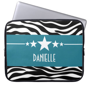 Capa Para Notebook Bolsa de laptop Zebra Estrela Azul