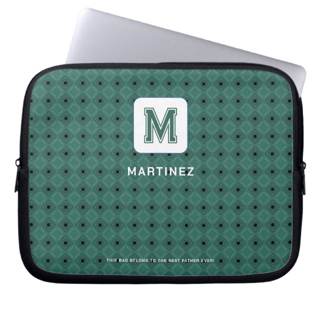 Capa Para Notebook Bolsa Elegante Verde Cinzento para Laptop (Frente)