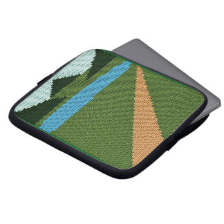 Capa Para Notebook Bolsa Eletrônica com Estampa Artesanal de Crochê E