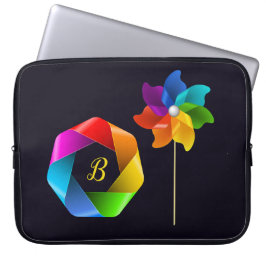 Capa Para Notebook Bolsa Eletrônica de Cata-Vento Monogramada