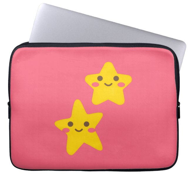 Capa Para Notebook Bolsa Eletrônica Estrelas Sorri (Frente)