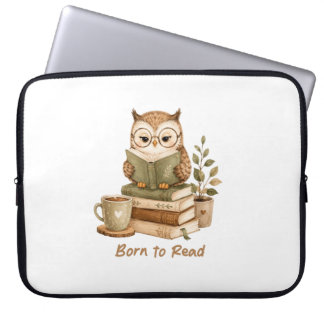 Capa Para Notebook Bolsa Eletrônica Para Amante De Livros De Coruja F