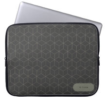 Bolsa Minimalista para Laptop com Cubo Geométrico