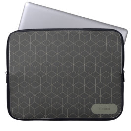 Capa Para Notebook Bolsa Minimalista para Laptop com Cubo Geométrico