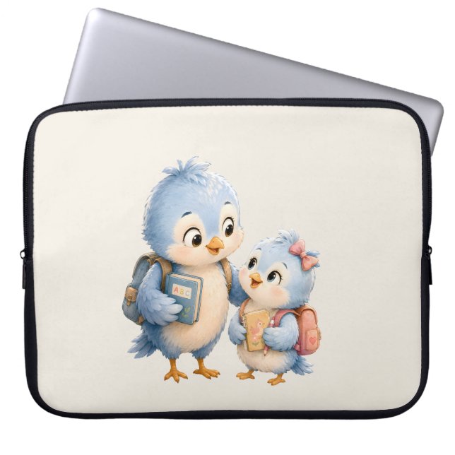 Capa Para Notebook Bolsa Organizadora para Laptop Blue Bird (Frente)