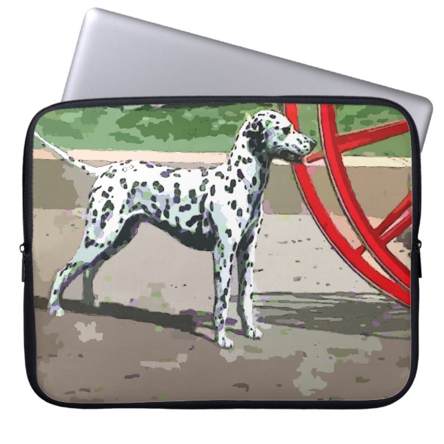 Capa Para Notebook Bolsa para Computador Portátil Dalmata Pintada Vin (Frente)