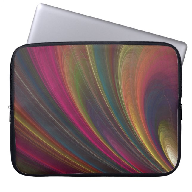 Capa Para Notebook Bolsa para Computador Portátil de Fractal Abstrato (Frente)