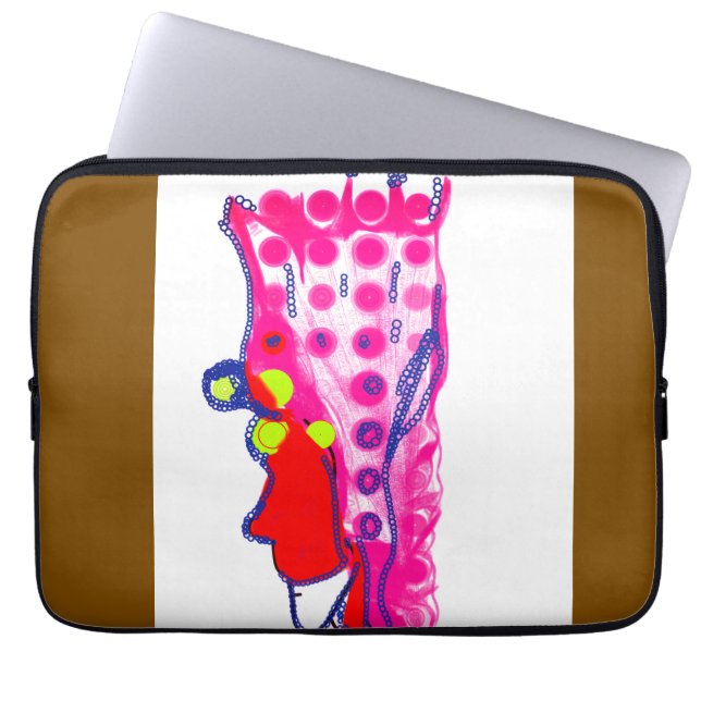 Capa Para Notebook Bolsa para Laptop Arte Régia Abstrata (Frente)