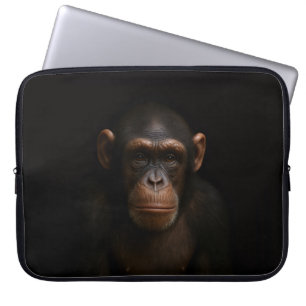 Capa Para Notebook Bolsa para Laptop Black 4 Luxe, Chimpanzé Sereno