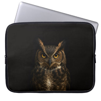 Capa Para Notebook Bolsa para Laptop Black 4 Luxe, Coruja de Olhos Do