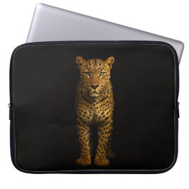 Capa Para Notebook Bolsa para Laptop Black 4 Luxe, Leopardo Majestoso