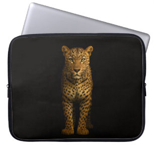 Capa Para Notebook Bolsa para Laptop Black 4 Luxe, Leopardo Majestoso