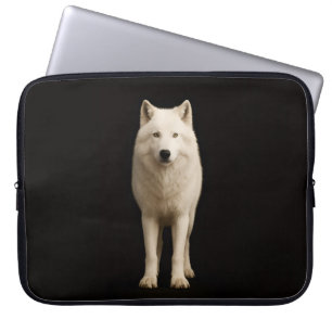 Capa Para Notebook Bolsa para Laptop Black 4 Luxe, Lobo Ártico Marfim