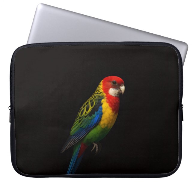 Capa Para Notebook Bolsa para Laptop Black 4 Luxe, Papagaio Rosella O (Frente)