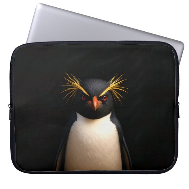 Capa Para Notebook Bolsa para Laptop Black 4 Luxe, Pinguim Rockhopper (Frente)