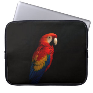 Capa Para Notebook Bolsa para Laptop Black 4 Luxe, Scarlet Parrot