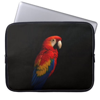 Capa Para Notebook Bolsa para Laptop Black 4 Luxe, Scarlet Parrot