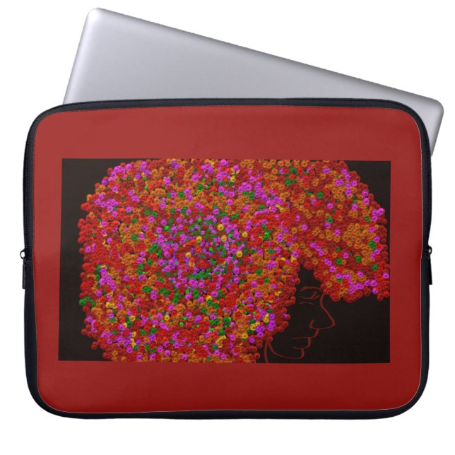 Capa Para Notebook Bolsa para Laptop Bloom à Meia-Noite (Frente)