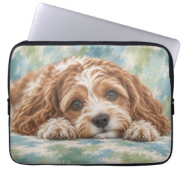 Capa Para Notebook Bolsa para Laptop Cavapoo | Amante de Cachorro Cav
