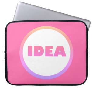Capa Para Notebook Bolsa para Laptop Círculo Foco Ideia Rosa Fofa