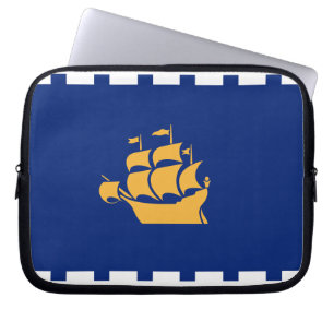 Capa Para Notebook Bolsa para Laptop com a Bandeira da Cidade de Queb