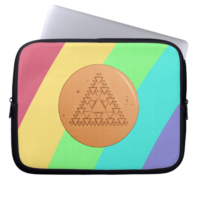 Capa Para Notebook Bolsa para Laptop com Triângulo de Dalgona Candy (Frente)