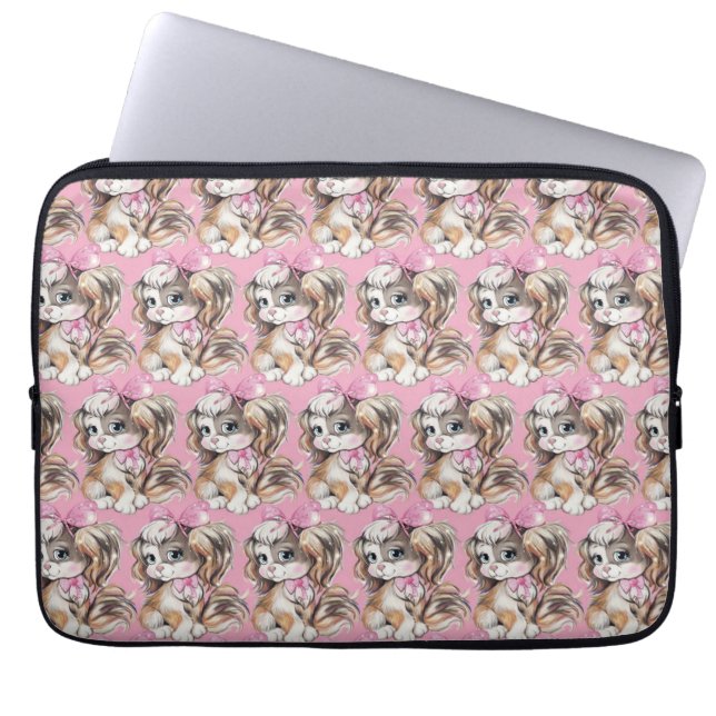 Capa Para Notebook Bolsa para Laptop de Cachorrinho (Frente)