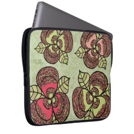 Capa Para Notebook Bolsa para Laptop de Designer Floral Flor Elegante