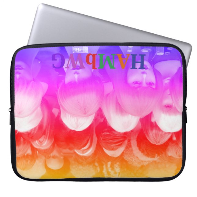 Capa Para Notebook Bolsa para Laptop de Neoprene HAMbWG - Perucas Col (Frente)