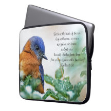 Bolsa para Laptop de Neoprene para Pássaro Azul do
