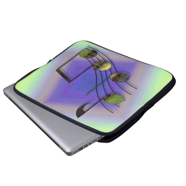 Capa Para Notebook Bolsa para Laptop Dubstep Notes (Frente Inferior)
