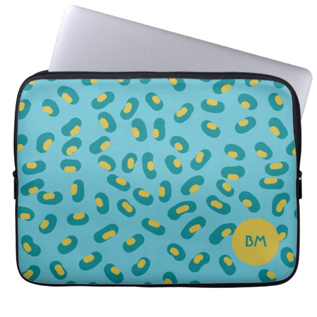 Capa Para Notebook bolsa para laptop em azul personalizado com pele d (Frente)