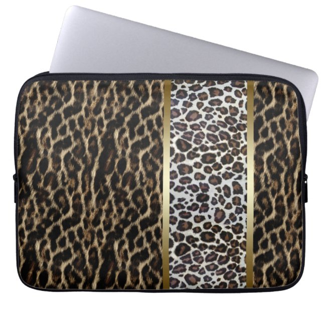 Capa Para Notebook Bolsa para Laptop Estampa Leopardo (Frente)
