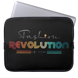 Capa Para Notebook Bolsa para Laptop Fashion Revolution Retro Tipográ