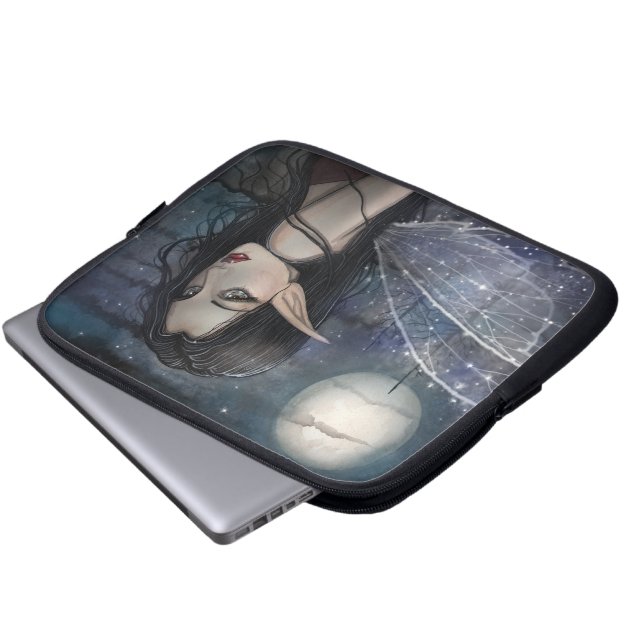 Capa Para Notebook Bolsa para Laptop Gothic Fairy e Lua Cheia (Frente Inferior)