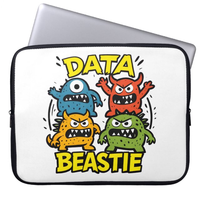 Capa Para Notebook Bolsa para Laptop Growly Data Beastie (Frente)