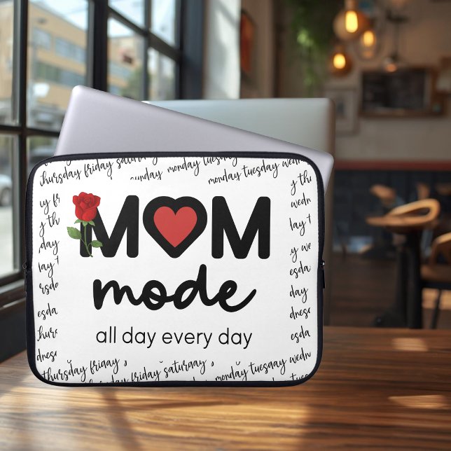 Capa Para Notebook Bolsa para Laptop 'Modo Mamãe Todos os Dias' (Criador carregado)