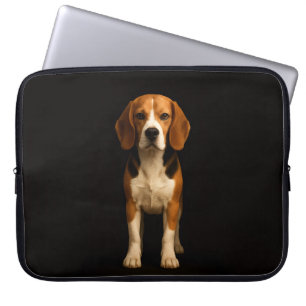 Capa Para Notebook Bolsa para Laptop Preta 4 Luxe, Beagle Gentil