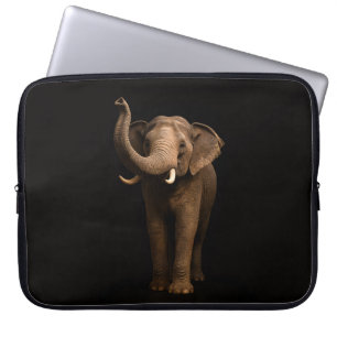 Capa Para Notebook Bolsa para Laptop Preta 4 Luxe, Elefante Poderoso