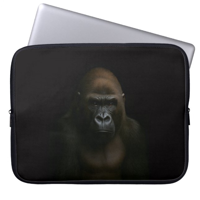 Capa Para Notebook Bolsa para Laptop Preta 4 Luxe, Gorila (Frente)