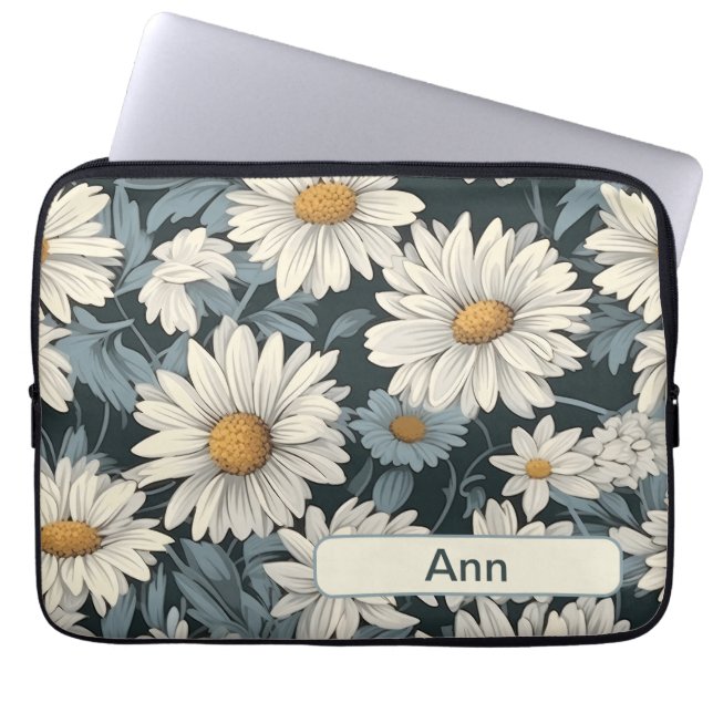 Capa Para Notebook Bolsa para laptop Retro Flowers 11 (Frente)