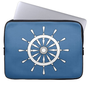 Capa Para Notebook Bolsa para Laptop - Roda do Navio com Nome