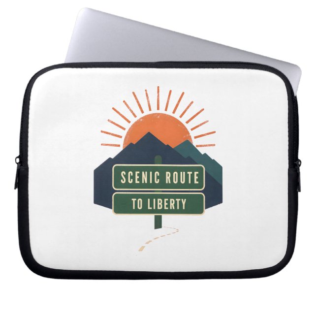 Capa Para Notebook Bolsa para Laptop Scenic Route To Liberty (Frente)