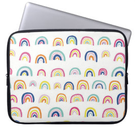 Capa Para Notebook Bolsa para Laptop White Multi Rainbow