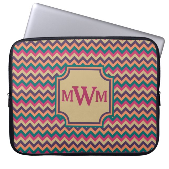 Capa Para Notebook Bolsa para Laptop Zigue-Zague Tropical (Frente)