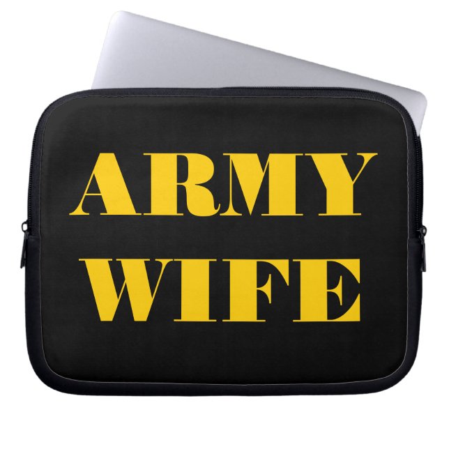 Capa Para Notebook Bolsa para Notebook Esposa do Exército (Frente)