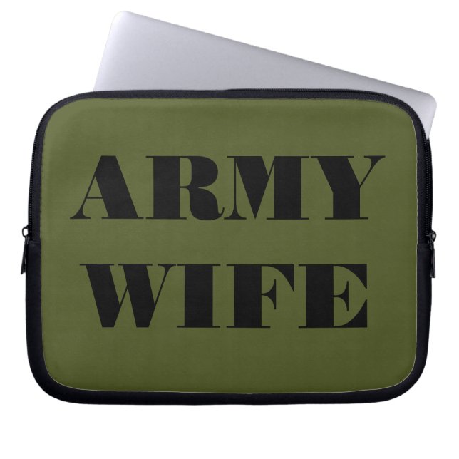 Capa Para Notebook Bolsa para Notebook Esposa do Exército (Frente)