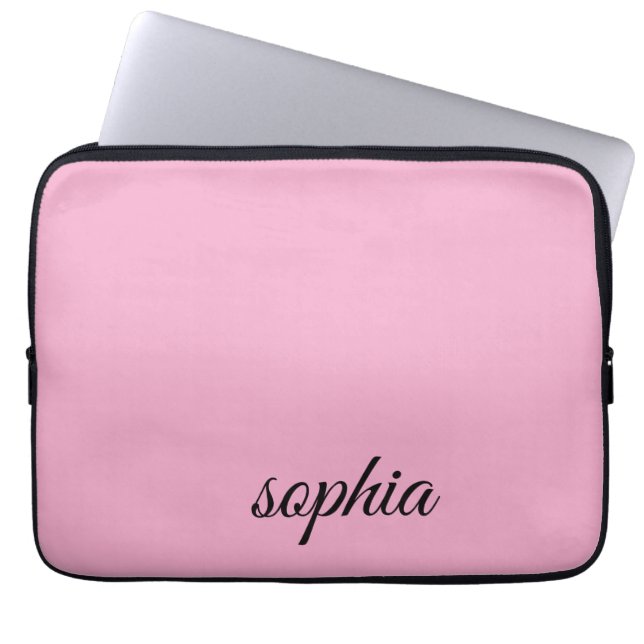 Capa Para Notebook Bolsa Personalizada Rosa para Notebook para Menina (Frente)