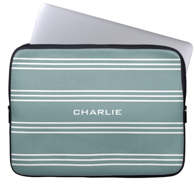 Capa Para Notebook Bolsas de laptop de monograma personalizadas com t (Frente)