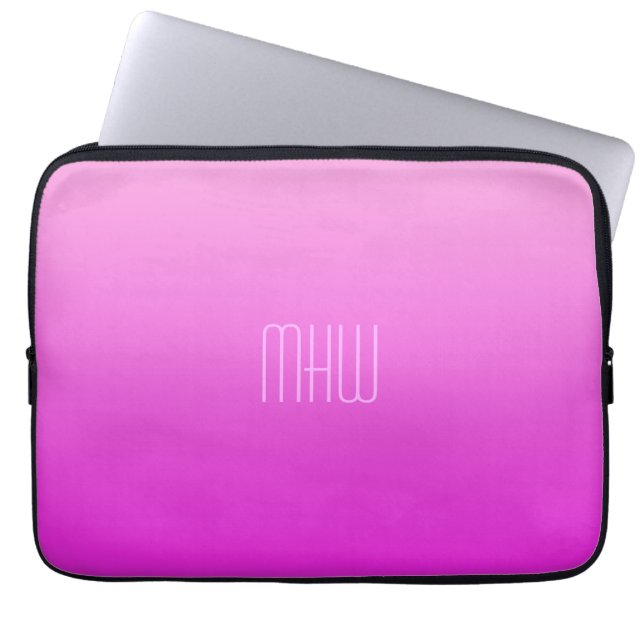 Capa Para Notebook Bolsas de laptop de monograma personalizado com gr (Frente)